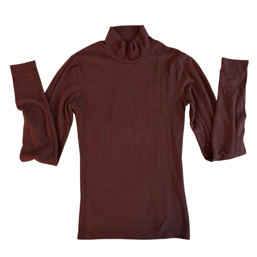 abercrombie & fitch ribbed turtle neck long sleeve